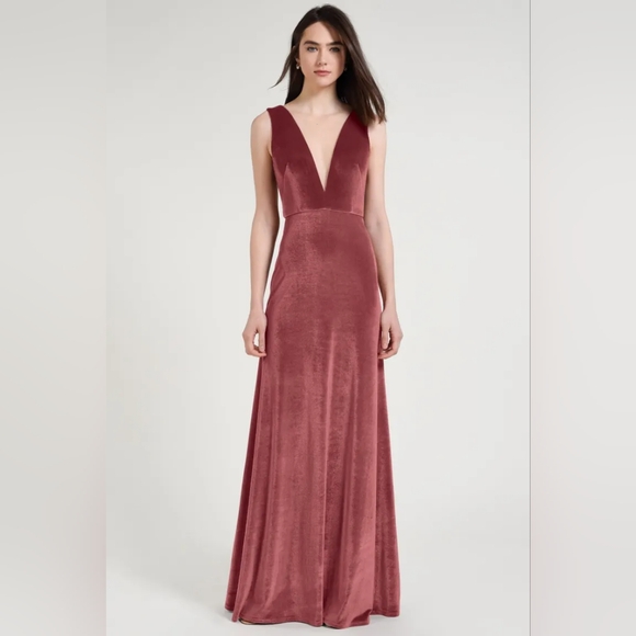 Jenny Yoo Logan Velvet Dress - Picture 4 of 7